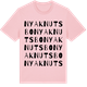 Pink Cotton t-shirt med Nya Knutsbo ordlek t-shirt
