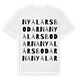 White t-shirt med Nya Larsbodarna ordlek t-shirt