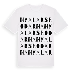 Nya Larsbodarna ordlek t-shirt – ekologisk bomull t-shirt från Pinshirt