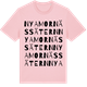 Pink Cotton t-shirt med Nya Mornässätern ordlek t-shirt