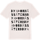Vintage White t-shirt med Nya Mornässätern ordlek t-shirt