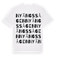 White t-shirt med Nyängssågen ordlek t-shirt