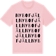 Pink Cotton t-shirt med Nybofjäll ordlek t-shirt