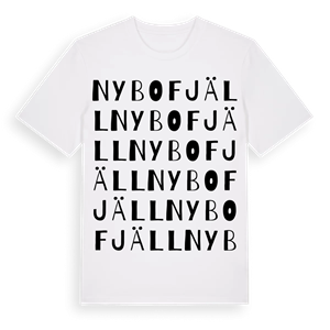 Nybofjäll ordlek t-shirt – ekologisk bomull t-shirt från Pinshirt
