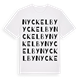 White t-shirt med Nyckelby ordlek t-shirt