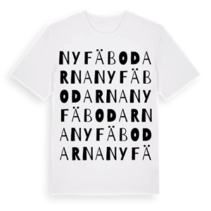 Nyfäbodarna ordlek t-shirt – ekologisk bomull t-shirt från Pinshirt