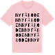 Pink Cotton t-shirt med Nyfäboden ordlek t-shirt