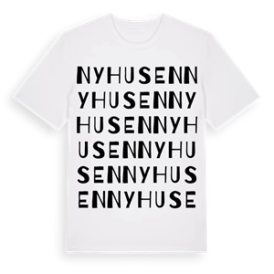Nyhusen ordlek t-shirt – ekologisk bomull t-shirt från Pinshirt