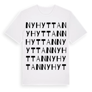 Nyhyttan ordlek t-shirt – ekologisk bomull t-shirt från Pinshirt