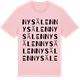 Pink Cotton t-shirt med Nysälen ordlek t-shirt