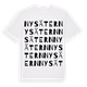 White t-shirt med Nysätern ordlek t-shirt