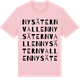 Pink Cotton t-shirt med Nysäternvallen ordlek t-shirt