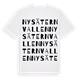 White t-shirt med Nysäternvallen ordlek t-shirt