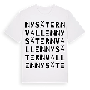 Nysäternvallen ordlek t-shirt – ekologisk bomull t-shirt från Pinshirt