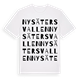 White t-shirt med Nysätersvallen ordlek t-shirt