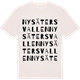 Vintage White t-shirt med Nysätersvallen ordlek t-shirt
