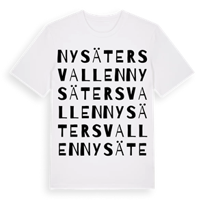 Nysätersvallen ordlek t-shirt – ekologisk bomull t-shirt från Pinshirt