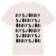Vintage White t-shirt med Nysjön ordlek t-shirt