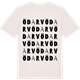 Vintage White t-shirt med Ödarv ordlek t-shirt