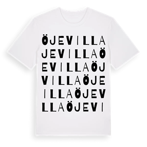 Öje villa ordlek t-shirt – ekologisk bomull t-shirt från Pinshirt