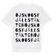 White t-shirt med Öjskogsfjällstäkten ordlek t-shirt