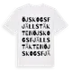 White t-shirt med Öjskogsfjällstäkten ordlek t-shirt