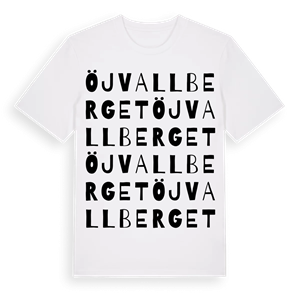 Öjvallberget ordlek t-shirt – ekologisk bomull t-shirt från Pinshirt
