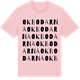 Pink Cotton t-shirt med Okbodarna ordlek t-shirt