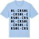 Blue Soul t-shirt med Ol-Ers ordlek t-shirt