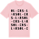 Pink Cotton t-shirt med Ol-Ers-Lars ordlek t-shirt