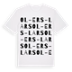 White t-shirt med Ol-Ers-Lars ordlek t-shirt