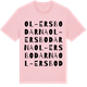 Pink Cotton t-shirt med Ol-Ersbodarna ordlek t-shirt