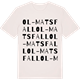 Vintage White t-shirt med Ol-Matsfall ordlek t-shirt
