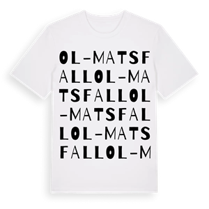 Ol-Matsfall ordlek t-shirt – ekologisk bomull t-shirt från Pinshirt