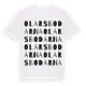White t-shirt med Olarsbodarna ordlek t-shirt