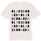 Vintage White t-shirt med Olarsbodarna ordlek t-shirt