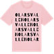 Pink Cotton t-shirt med Olarsvallen ordlek t-shirt
