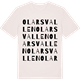 Vintage White t-shirt med Olarsvallen ordlek t-shirt