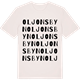 Vintage White t-shirt med Oljonsbyn ordlek t-shirt