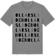 Mid Heather Gray t-shirt med Ollarsliden ordlek t-shirt