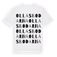 White t-shirt med Ollasbodarna ordlek t-shirt