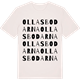 Vintage White t-shirt med Ollasbodarna ordlek t-shirt