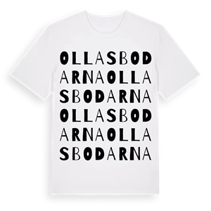 Ollasbodarna ordlek t-shirt – ekologisk bomull t-shirt från Pinshirt