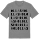 Mid Heather Gray t-shirt med Ollashol ordlek t-shirt