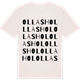 Vintage White t-shirt med Ollashol ordlek t-shirt