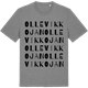 Mid Heather Gray t-shirt med Ollevikkojan ordlek t-shirt