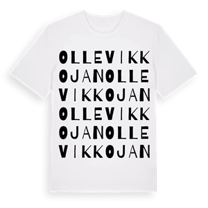 Ollevikkojan ordlek t-shirt – ekologisk bomull t-shirt från Pinshirt