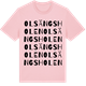Pink Cotton t-shirt med Olsängsholen ordlek t-shirt
