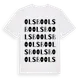 White t-shirt med Olsbo ordlek t-shirt