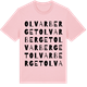 Pink Cotton t-shirt med Olvarberget ordlek t-shirt